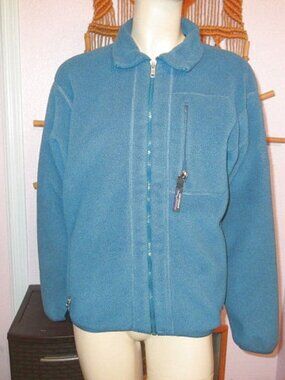 Vtg Patagonia Jacket Men's Size S Synchilla Fleece Full Zip Blue 90s Made in USA